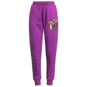 Disney Hocus Pocus M Jogger Lounge Pants Witch Purple Aster Womens